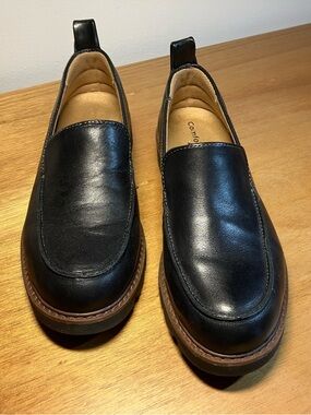Comfortiva Black Slip-On Loafers for Men